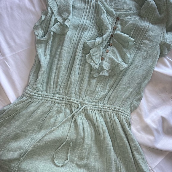 FP Movement by Free People Mint Ruffle Shorts Romper #136 - Picture 7 of 10
